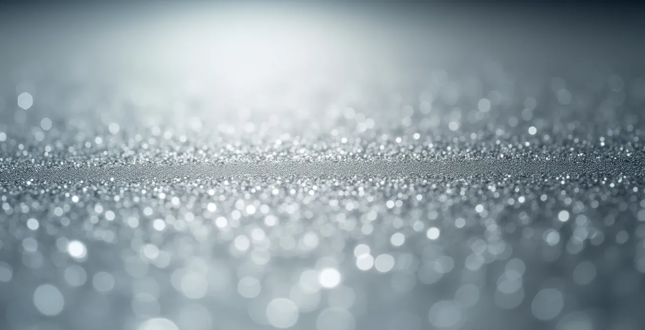 Vue microscopique de la couche d'alumine sur surface aluminium